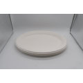 Eco - Friendly Sugarcane Disposable Round Shape Plates Paper Lunch Tray